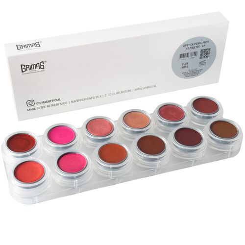 Paleta labiales 12 colores perlados LP