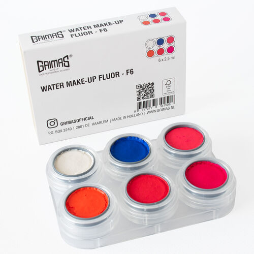 Paleta maquillaje al agua FLUOR 6
