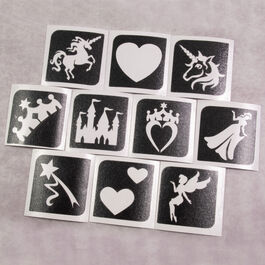 TEMPORARY TATTOO STENCIL SET PRINCESS