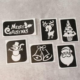 TEMPORARY TATTOO STENCIL SET CHRISTMAS 1