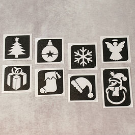 TEMPORARY TATTOO STENCIL SET CHRISTMAS 2